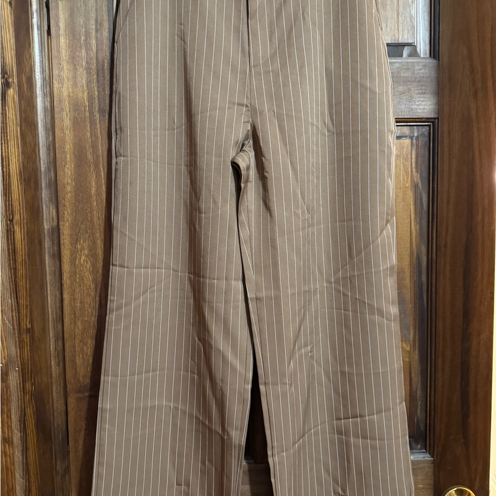 Brown Striped women’s pants